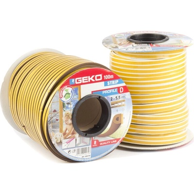 GEKO - Těsnění do oken samolepící EPDM guma E-profil 100m bílé