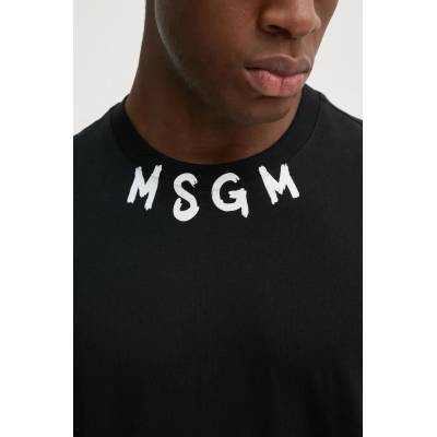 MSGM Памучна тениска msgm в черно с принт 3840mm102.257002 (3840mm102.257002)