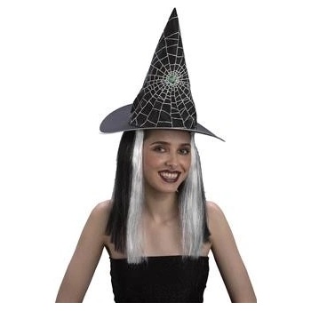 doplnok Čarodějnický klobouk s vlasy