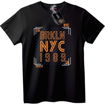 NOONEBRAND Тениска BRKLN NYC 1989 Градски стил - S, Black