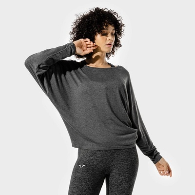 Squatwolf Dámske Tričko Batwing Top Black Marl