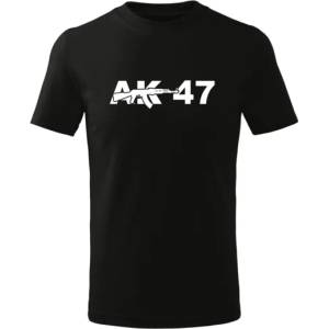 DRAGOWA детска тениска с къс ръкав ak47, черна (3455)