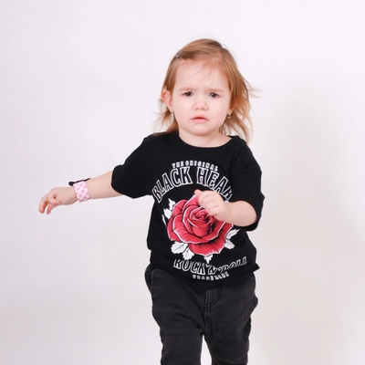 black Heart ROCK N ROLL ROSE černá
