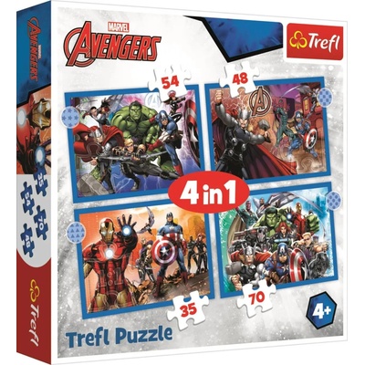 Trefl Avengers 4v1 35,48,54,70 dílků