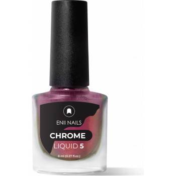 Enii Nails Chrome Liquid 5 Tekutý chrómový prášok magentová aurora 8 ml