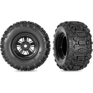 Traxxas колело, джанта Funco Replica черен, гума Sledgehammer (2) (Belted)