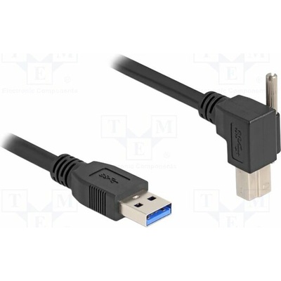 Delock 80484 USB A vidlice USB B konektor 90° vlevo/vpravo 1m černý