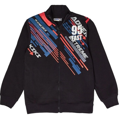 Winkiki Kids Wear Chlapecká mikina Fast 95 černá