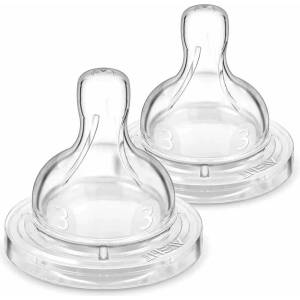Philips Биберони Philips Avent - Anti-colic със сила на потока 3, 3m+, 2 броя (00A.0598.001)