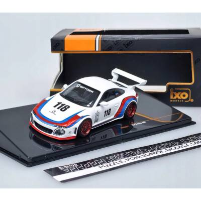 IXO Porsche 911 997 Old & New white/Decorate 1:43