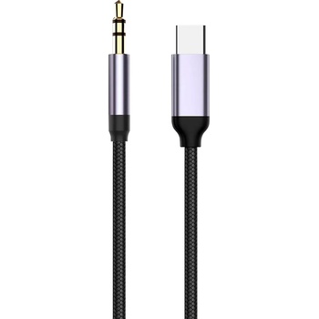 DeTech Кабел DeTech, USB-C - 3.5mm (М), 1.0m, Черен - 18391 (18391)