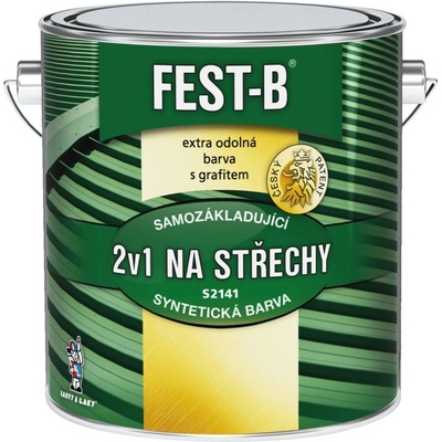 Barvy A Laky Hostivař FEST-B S2141, antikorozní nátěr na železo 0101 světle šedá, 2,5kg