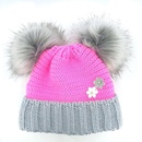 Voxx dívčí pletená čepice Ascona magenta/šedá