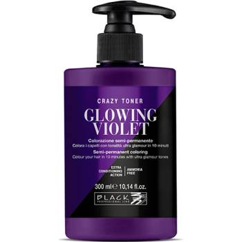 Black Professional Black Professional Crazy Toner Semi-permanent Hair Colour 300 ml полутрайна боя Glowing Violet