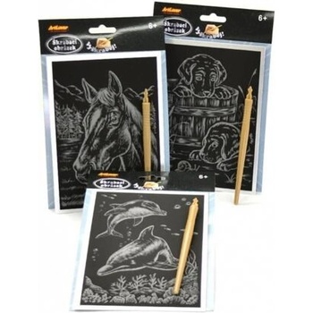 ArtLover Škrabací obrázok strieborný A5
