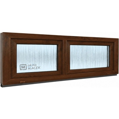 Kömmerling 70 Ad S/S 2100 X 500 mm Tmavý Dub/Tmavý Dub oboustranně Sklo Ornamentální kůra čirá Neotevíratelné