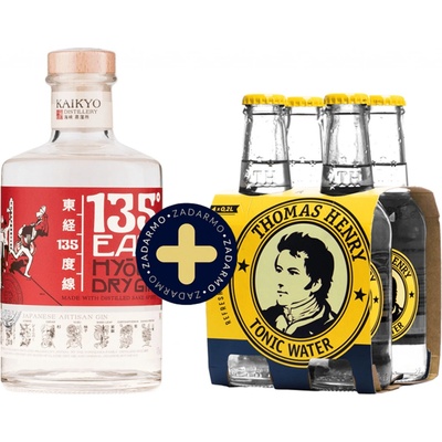135° East Hyogo Dry Gin + 4pack Thomas Henry Tonic Water (set 1 x 0.7 l, 1 x 0.8 l)