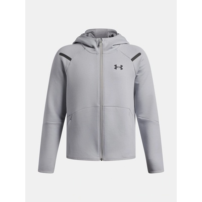 Under Armour mikina UA B Unstoppable Flc FZ šedá
