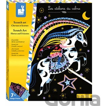 Janod Vyškrabávací obrázky Kone a jednorožcovi