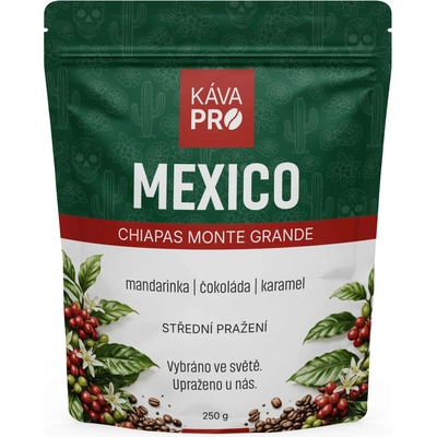 KávaPRO Mexico Chiapas Monte Grande výběrová káva mletí filtr 250 g