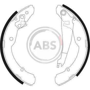 A.B.S. Sada brzdových čeľustí 9042