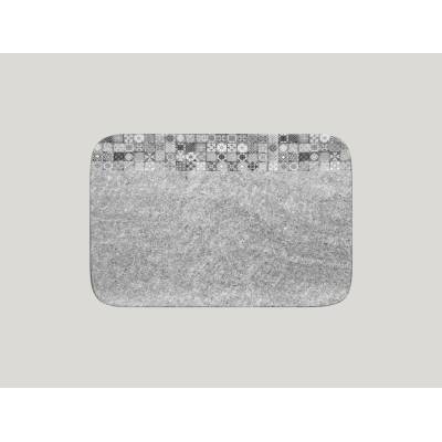 RAK Porcelain Splendour talíř obdélníkový 33 x 22 cm šedá RAK-SRAURPW33