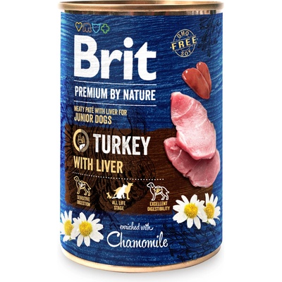 Brit Premium by Nature Junior Пуйка с черен дроб 400г