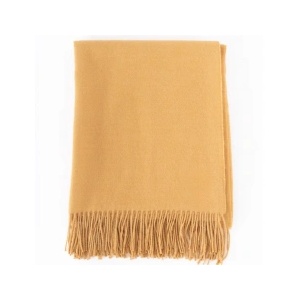 Interblanket Луксозно Одеяло От 100% Бейби Алпака Вълна - Жълт Цвят | 130×180 См, 500 Г