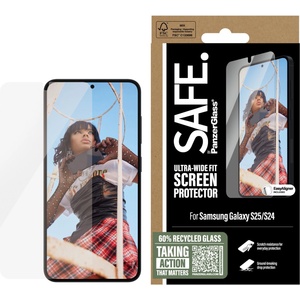 Panzer Стъклен протектор Safe за Samsung Galaxy S25, S24, UWF, Прозрачен
