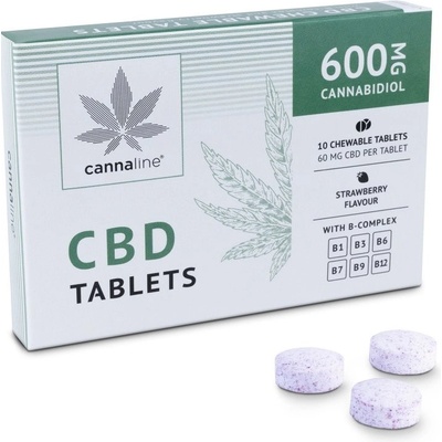 cannaline CBD tablety s B-Komplex vitamíny 600 mg CBD 10 ks