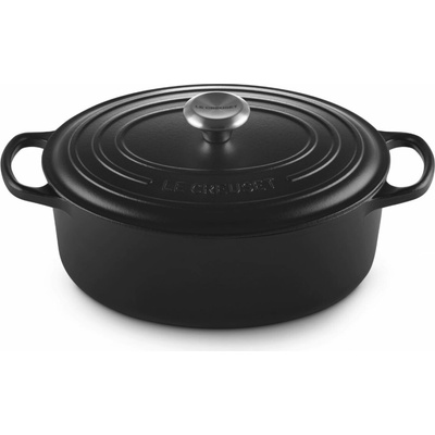 Le Creuset Kastrol SIGNATURE 29 cm, 4,7 l, oválný, SATIN BLACK, litina