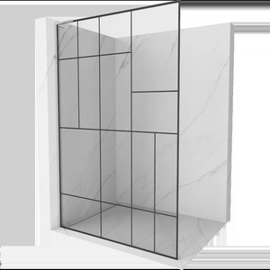 Mexen Kioto L душ кабина Walk-in 70 x 200 см, черен модел, хром - 800-070-103-01-78 (800-070-103-01-78)