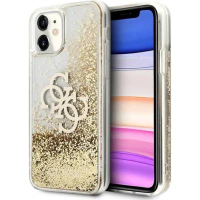 GUESS Калъф Guess 4G Big Liquid Glitter за iPhone 11 6.1" / Xr - златен (3666339006334)