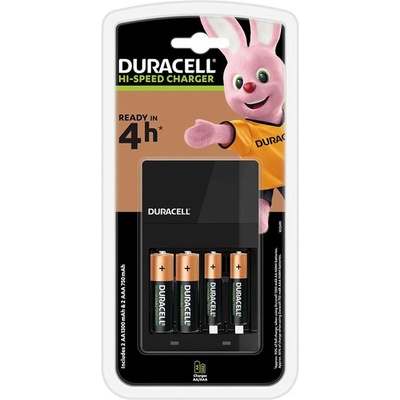 Duracell Зарядно устройствo Duracell CEF14, за 4бр. батерии AA и AAA, с включени батерии 2x AA 1300mAh и 2x AAA 750mAh (DCEF14)