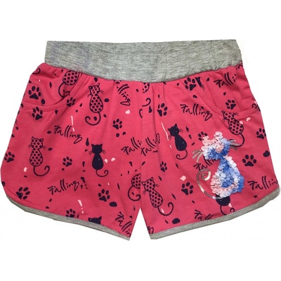 Kugo dívčí šortky K794 tmavě růžová