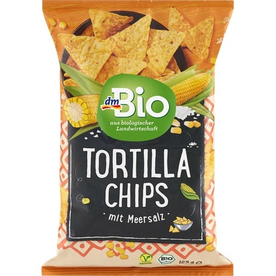 dmBio bio Tortilla chips s mořskou solí 125 g
