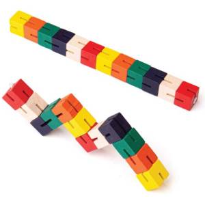 Bigjigs Toys Дървен пъзел цветна змия 1 бр (BJ949)