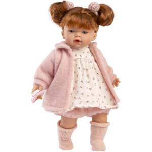 Llorens 33160 LEA - реалистична кукла със звуци и меко текстилно тяло - 33 см (4-33160)