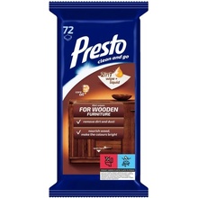 Presto Vlhčené obrúsky na drevo 2V1 72 ks