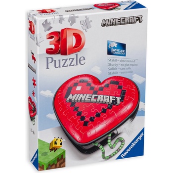 Ravensburger 3D Пъзел Ravensburger от 54 части - Майнкрафт: сърце (11285)