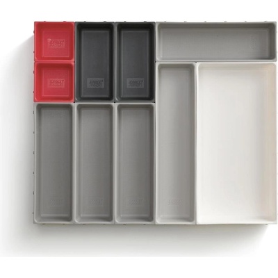 JOSEPH JOSEPH Variabilní organizér do zásuvky Duo Blox 10 851676, šedý/červený