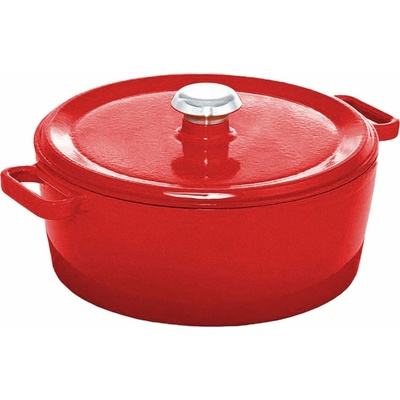 G.Gastro Hrnec Litinový 6,8 l 28 cm Výška: 11,5 cm červená D9777378