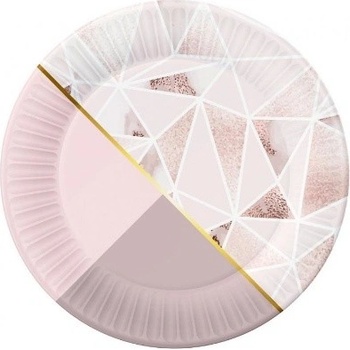 Papierové taniere - Rose Chic 18 cm - 6 ks