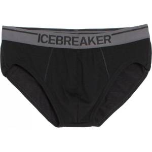 Icebreaker Мъжко мериносово термобельо Icebreaker Anatomica Briefs Merino base layer - Black / Monsoon - размер XL (015-0434-0214)