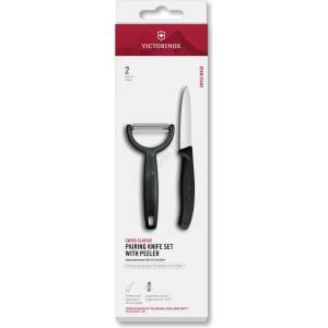 Victorinox - Комплект кухненски нож и белачка SWISS CLASSIC, черен (GG784)