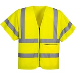 Portwest hi-vis c372 / Светлоотразителна жилетка с цип, къс ръкав - hv жълт xs (c372yerxs)