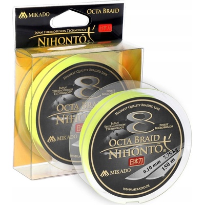 Mikado šnúra Nihonto Octa Braid Fluo Yellow 300m 0,20mm 18,1kg