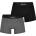 Firetrap Мъжки боксерки Firetrap 2 Pack Trunks Mens - Black/Stripe