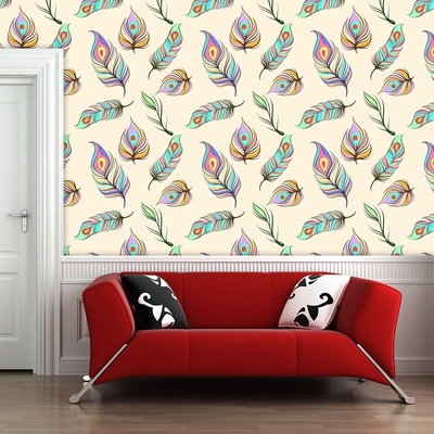 Tapeta SABLIO Páví peříčka, rozměry 336x220 cm