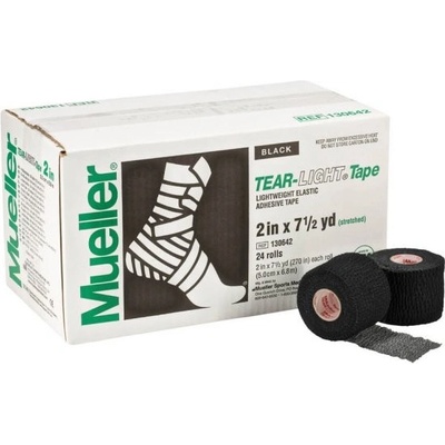 Mueller Tear light Tape tejpovací páska černá 5 cm x 6.8m 24 ks